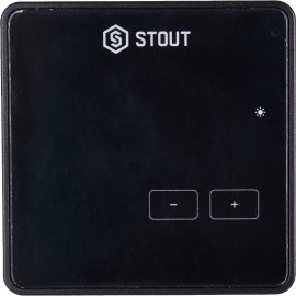 Проводной комнатный регулятор STOUT R-10z, черный, STE-0101-010004