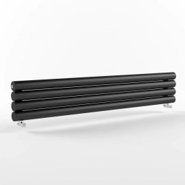 Радиатор стальной трубчатый STOUT Warmmet Power 76H ширина 1750 мм секций 4 цвет RAL9005 тип подключения: нижнее левое, PH.76.1750.4.316.BL.9005