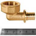 Угольник-переходник с внутренней резьбой ROMMER 16xG 3/4 для труб из сшитого полиэтилена аксиальный, RFA-0006-001634