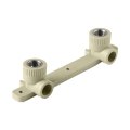 Угольник двойной Pro Aqua d=20-1/2 PP-R с креплением комбинированный ВР Серый, PA280008PG