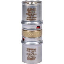 Муфта STOUT соединительная равнопроходная 20х20 для металлопластиковых труб прессовой, SFP-0003-002020