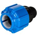 Муфта ПНД Политэк переходная с наружной резьбой 20х1/2 ТПК-АКВА, 50030020