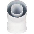 Отвод 45° традиционный коаксиальный ROMMER D60(п-м)/100(п-м), RCA-6010-000045