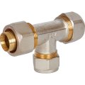 Тройник переходной STOUT 32x26x32 для металлопластиковых труб винтовой, SFS-0010-322632