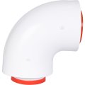 Начальный участок традиц. 90° коакс. ROMMER D60(м-м)/100(п-п) (Bosch, Buderus, Navien S/C/E, Baxi ECO Nova/Classic, Лемакс)в комплекте фланец, RCA-6010-240190