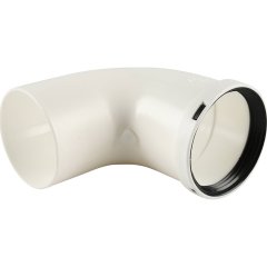 Отвод Baxi KHG 90°, Ду 80 мм, полипропиленовый, НТ, KHG71405921-
