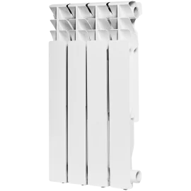 Радиатор алюминиевый ROMMER Plus 500 4 секций боковое подключение (RAL9016), RAL-3210-050004