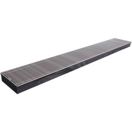 Внутрипольный конвектор STOUT SCN-1100 80х300х2000 (Решётка роликовая) правое подключение, SCN-1100-0830200