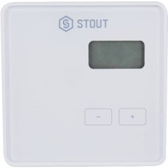 Проводной комнатный регулятор STOUT R-10b, белый, STE-0101-010001