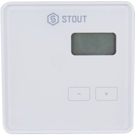 Проводной комнатный регулятор STOUT R-10b, белый, STE-0101-010001