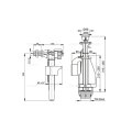 Выпускной комплект AlcaPlast с двойной кнопкой, SA08S 1/2 CHROM