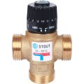 Термостатический смесительный клапан для систем отопления и ГВС STOUT 1 НР 35-60C Kvs 2,5, SVM-0120-256025