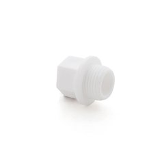 Заглушка резьбовая PPR  1/2, PN25 белый, РТП