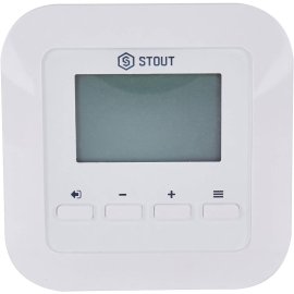 Проводной комнатный регулятор STOUT R-10s, белый, STE-0101-010005