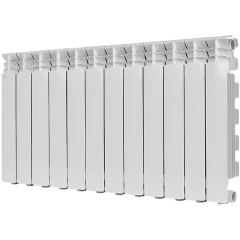 Радиатор алюминиевый STOUT GAMMA 500 12 секций боковое подключение (белый RAL 9010), SRA-3310-050012