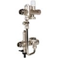 Насосно-смесительный узел ROMMER RDG-0120-008100 проходной с термоголовкой и перепускным клапаном, без насоса, RDG-0120-008100