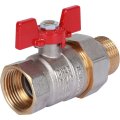 Кран шаровой ROMMER с американкой 1 ВН/НР, ручка бабочка, RBV-0005-0510225