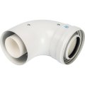 *SCA-8610-210090 STOUT Элемент дымохода конденсац. колено 90°/ адаптер 90° DN60/100 м/п PP-FE (совместим. с Baxi,Viessmann), SCA-8610-210090