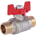 Кран шаровой ROMMER 1/2 НР/НР, ручка бабочка, RBV-0007-0410215