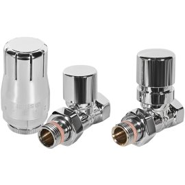 Комплект клапанов термостатических STOUT Design хром, прямой 1/2, SVTDK-0001-000015C