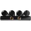 Стальной трубчатый радиатор STOUT TUBE ROUND нижнее правое подключение 4 секции R40 1-1750-4 RT RAL9005, STR40117504RTRAL9005