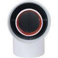 Отвод Baxi KHG (New) DN 60/100 коаксиальный 90 (трубопровод), без муфты, KHG71410151-