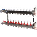 Коллектор из нержавеющей стали в сборе с расходомерами ROMMER 9 выходов, RMS-1210-000009
