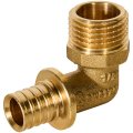 Угольник-переходник с наружной резьбой ROMMER 16xG 1/2 для труб из сшитого полиэтилена аксиальный, RFA-0005-001612
