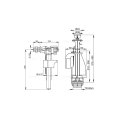Выпускной комплект AlcaPlast с двойной кнопкой, впускной механизм, SA08K 1/2 CHROM
