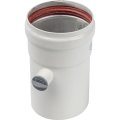 Элемент дымохода STOUT DN80 труба 125 мм п/м с ревизионным патрубком, SCA-0080-010125