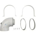 *SCA-6010-210190 STOUT Элемент дымохода DN60/100 адаптер для котла угловой 90° коаксиальный (совместимый с Baxi,Viessmann), SCA-6010-210190