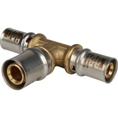 Тройник переходной STOUT 16x20x16 для металлопластиковых труб прессовой, SFP-0005-162016