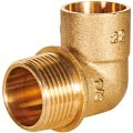 Угловой переход JINTIAN ВП-НР 22x3/4 из латуни под пайку, JT-140922234