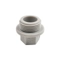 Заглушка резьбовая PPR  3/4, PN25 серый, РТП