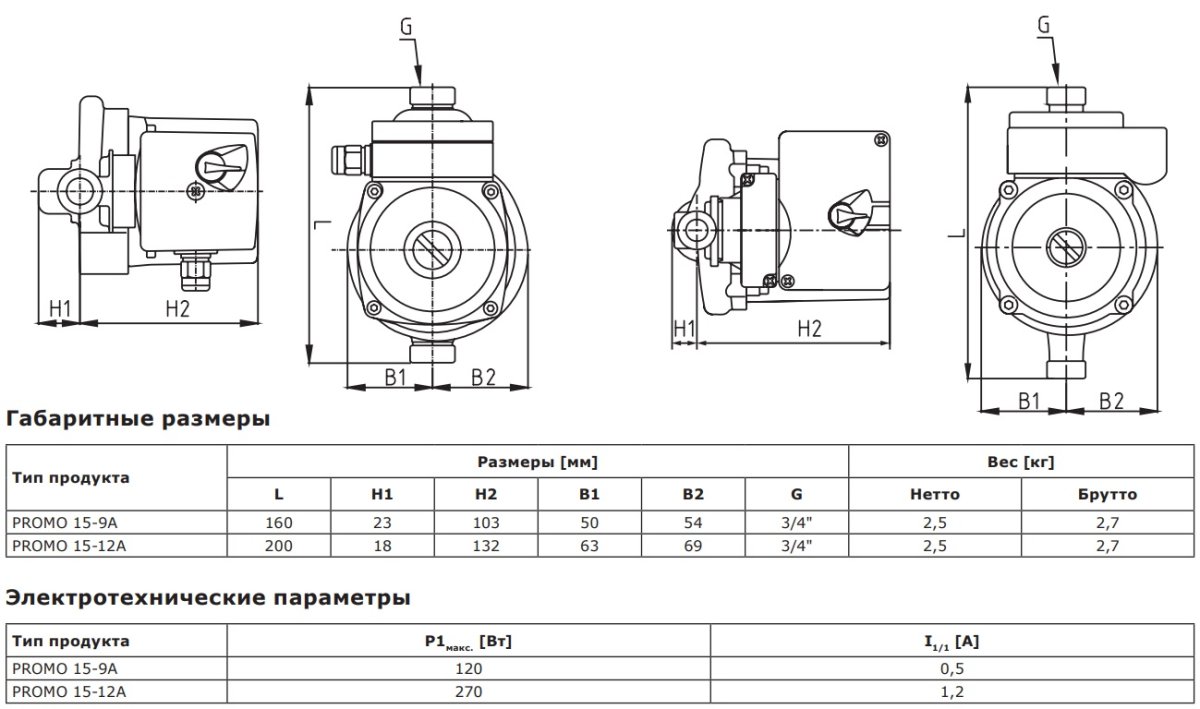 Циркуляционный насос SHINHOO PROMO 15-12A 200, 71411002