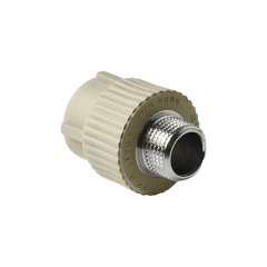 Муфта комбинированная Pro Aqua d=32-1 PP-R НР Серая, PA23018PG