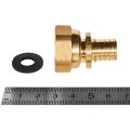 Переходник с накидной гайкой ROMMER 16xG 1/2 для труб из сшитого полиэтилена аксиальный, RFA-0019-001612
