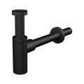 Сифон для умывальника AlcaPlast DN32 DESIGN круглый, черный-мат, A400BLACK