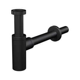 Сифон для умывальника AlcaPlast DN32 DESIGN круглый, черный-мат, A400BLACK