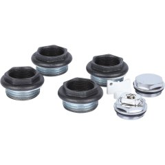 Присоединительный набор для радиатора Global 011048 07 Global KIT 3/4 (цвет cod.07 grigio scuro opaco mettalizzato (черный)), A048KIT3/407