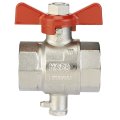 Кран шаровой Danfoss Dn15 с резьбовым штуцером M10x1 для монтажа термодатчика, 187F0593