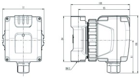 Циркуляционный насос ROMMER COMFORT для ГВС корпус латунь, RCP-0005-150480
