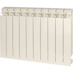 Радиатор биметаллический Global STYLE PLUS 500 10 секций боковое подключение (белый RAL 9010), STP05001010