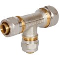 Тройник переходной STOUT 26х20х20 для металлопластиковых труб винтовой, SFS-0010-262020