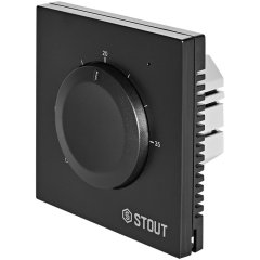 Термостат теплого пола STOUT STE-2001 16А черный, STE-2001-110720