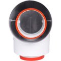 Начальный участок традиц. 90° коакс. ROMMER D60(м-м)/100(п-п) (Bosch, Buderus, Navien S/C/E, Baxi ECO Nova/Classic, Лемакс)в комплекте фланец, RCA-6010-240190
