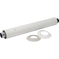 *SCA-6010-000830 STOUT Элемент дымохода DN60/100 конечный участок 830мм дымохода для горизонт. прохода через стену с оголовком из пластика, SCA-6010-000830