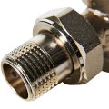Клапан запорно-балансировочный ROMMER RVL-0002-100015 угловой 1/2, RVL-0002-100015