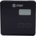 Проводной комнатный регулятор STOUT R-9b, черный, STE-0101-009002