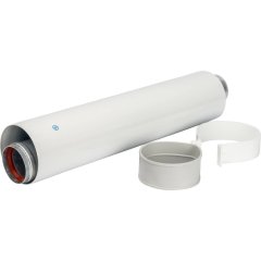 *SCA-6010-000500 STOUT Элемент дымохода  DN60/100 труба коаксиальная 500 мм п/м, уплотнения и хомут в комплекте, SCA-6010-000500